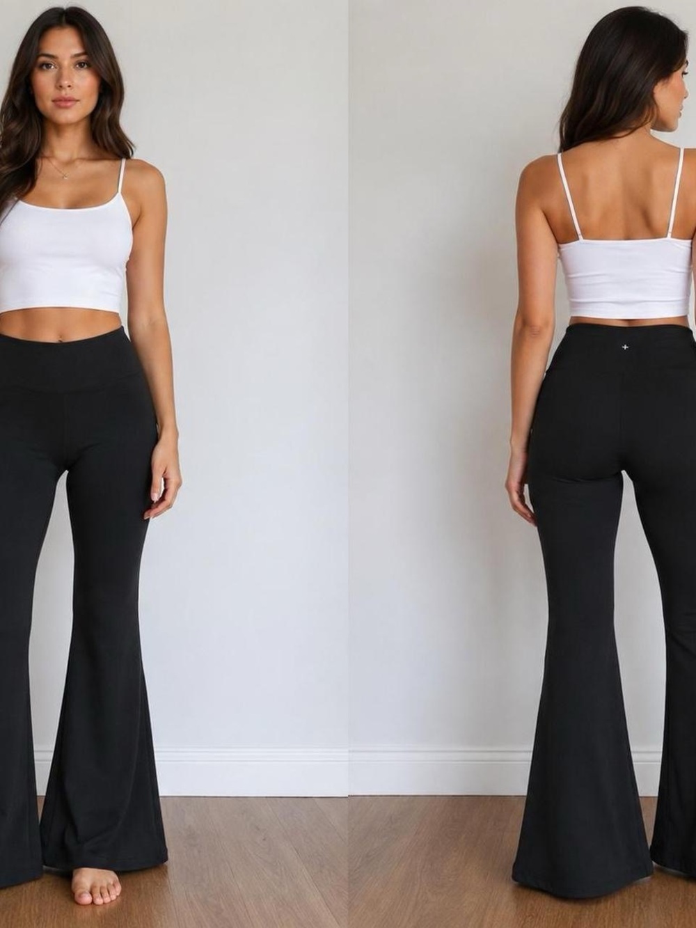 Halara Black High-Waist Flared Yoga Pants